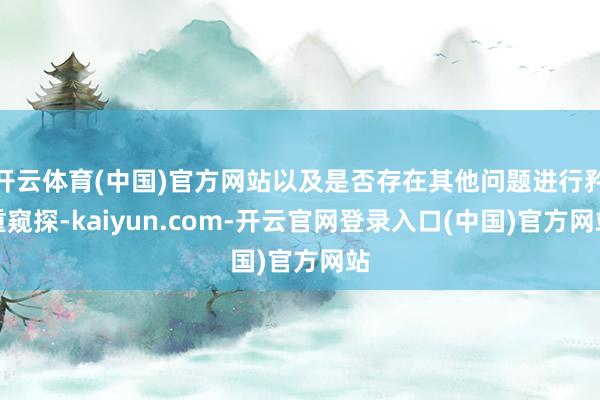 开云体育(中国)官方网站以及是否存在其他问题进行矜重窥探-kaiyun.com-开云官网登录入口(中国)官方网站