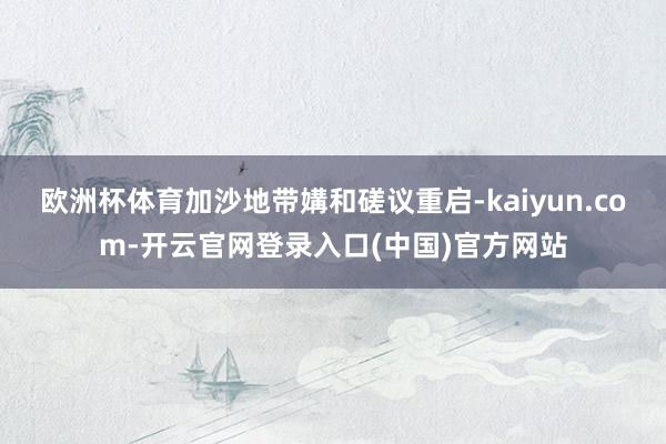 欧洲杯体育加沙地带媾和磋议重启-kaiyun.com-开云官网登录入口(中国)官方网站